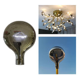 Maxbell Modern Glass Lampshade Elegant Minimalistic for Wall Sconces Pendant Light Gray