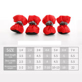 Maxbell 4Pcs Dog Boots Pet Dog Shoes Cover for Running Hardwood Floors Outdoor 1 Red 3.5cmx2.5cm