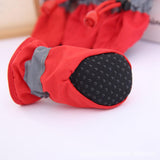 Maxbell 4Pcs Dog Boots Pet Dog Shoes Cover for Running Hardwood Floors Outdoor 1 Red 3.5cmx2.5cm