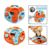 Maxbell Dog Food Puzzle Feeder IQ Training Slow Feeder Bite Resistant Puppy Feeding Blue