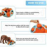 Maxbell Dog Food Puzzle Feeder IQ Training Slow Feeder Bite Resistant Puppy Feeding Blue