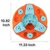 Maxbell Dog Food Puzzle Feeder IQ Training Slow Feeder Bite Resistant Puppy Feeding Orange