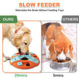 Maxbell Dog Food Puzzle Feeder IQ Training Slow Feeder Bite Resistant Puppy Feeding Orange