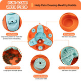 Maxbell Dog Food Puzzle Feeder IQ Training Slow Feeder Bite Resistant Puppy Feeding Orange