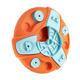 Maxbell Dog Food Puzzle Feeder IQ Training Slow Feeder Bite Resistant Puppy Feeding Orange