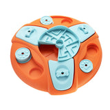 Maxbell Dog Food Puzzle Feeder IQ Training Slow Feeder Bite Resistant Puppy Feeding Orange