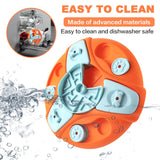 Maxbell Dog Food Puzzle Feeder IQ Training Slow Feeder Bite Resistant Puppy Feeding Orange