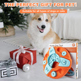 Maxbell Dog Food Puzzle Feeder IQ Training Slow Feeder Bite Resistant Puppy Feeding Orange