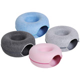 Maxbell Premium Felt Cave for Cat Removable House Zipper Scratch Resistant Tunnel Dark Gray