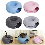 Maxbell Premium Felt Cave for Cat Removable House Zipper Scratch Resistant Tunnel Dark Gray