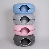 Maxbell Premium Felt Cave for Cat Removable House Zipper Scratch Resistant Tunnel Dark Gray