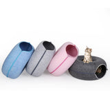 Maxbell Premium Felt Cave for Cat Removable House Zipper Scratch Resistant Tunnel Light Gray