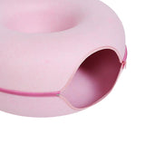Maxbell Premium Felt Cave for Cat Removable House Zipper Scratch Resistant Tunnel Pink