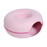 Maxbell Premium Felt Cave for Cat Removable House Zipper Scratch Resistant Tunnel Pink