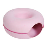 Maxbell Premium Felt Cave for Cat Removable House Zipper Scratch Resistant Tunnel Pink