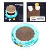 Maxbell Durable Cat Scratching Board Nonslip Bottom Scratch Pad Grinding Claw Nest blue