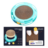 Maxbell Durable Cat Scratching Board Nonslip Bottom Scratch Pad Grinding Claw Nest blue