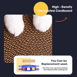 Maxbell Durable Cat Scratching Board Nonslip Bottom Scratch Pad Grinding Claw Nest blue and dark blue