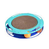 Maxbell Durable Cat Scratching Board Nonslip Bottom Scratch Pad Grinding Claw Nest blue and dark blue