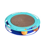 Maxbell Durable Cat Scratching Board Nonslip Bottom Scratch Pad Grinding Claw Nest blue and dark blue