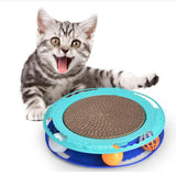 Maxbell Durable Cat Scratching Board Nonslip Bottom Scratch Pad Grinding Claw Nest blue and dark blue