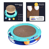 Maxbell Durable Cat Scratching Board Nonslip Bottom Scratch Pad Grinding Claw Nest blue and dark blue