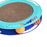 Maxbell Durable Cat Scratching Board Nonslip Bottom Scratch Pad Grinding Claw Nest blue and dark blue