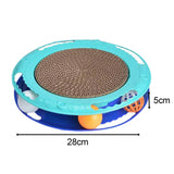 Maxbell Durable Cat Scratching Board Nonslip Bottom Scratch Pad Grinding Claw Nest blue and dark blue