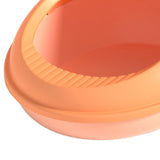 Maxbell Cat Litter Box Sandbox Detachable Design Bedpan for Adult Cats Kittens Orange