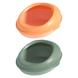 Maxbell Cat Litter Box Sandbox Detachable Design Bedpan for Adult Cats Kittens Orange