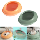 Maxbell Cat Litter Box Sandbox Detachable Design Bedpan for Adult Cats Kittens Orange