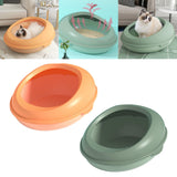 Maxbell Cat Litter Box Sandbox Detachable Design Bedpan for Adult Cats Kittens Orange