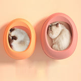Maxbell Cat Litter Box Sandbox Detachable Design Bedpan for Adult Cats Kittens Orange