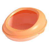 Maxbell Cat Litter Box Sandbox Detachable Design Bedpan for Adult Cats Kittens Orange