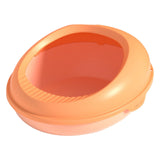 Maxbell Cat Litter Box Sandbox Detachable Design Bedpan for Adult Cats Kittens Orange