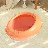 Maxbell Cat Litter Box Sandbox Detachable Design Bedpan for Adult Cats Kittens Orange