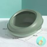 Maxbell Cat Litter Box Sandbox Detachable Design Bedpan for Adult Cats Kittens Green
