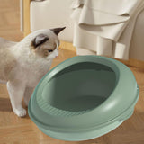 Maxbell Cat Litter Box Sandbox Detachable Design Bedpan for Adult Cats Kittens Green
