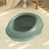 Maxbell Cat Litter Box Sandbox Detachable Design Bedpan for Adult Cats Kittens Green