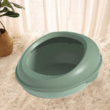 Maxbell Cat Litter Box Sandbox Detachable Design Bedpan for Adult Cats Kittens Green