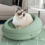 Maxbell Cat Litter Box Sandbox Detachable Design Bedpan for Adult Cats Kittens Green