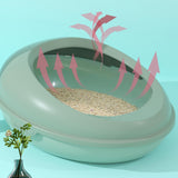 Maxbell Cat Litter Box Sandbox Detachable Design Bedpan for Adult Cats Kittens Green