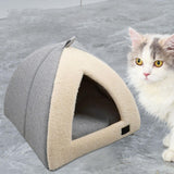 Maxbell Winter Pet Bed Nest Pet Tent with Mat Cave Bed Nonslip for Hedgehog Puppy Gray