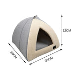 Maxbell Winter Pet Bed Nest Pet Tent with Mat Cave Bed Nonslip for Hedgehog Puppy Gray