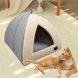 Maxbell Winter Pet Bed Nest Pet Tent with Mat Cave Bed Nonslip for Hedgehog Puppy Gray