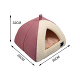 Maxbell Winter Pet Bed Nest Pet Tent with Mat Cave Bed Nonslip for Hedgehog Puppy Rose