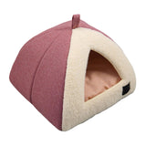 Maxbell Winter Pet Bed Nest Pet Tent with Mat Cave Bed Nonslip for Hedgehog Puppy Rose