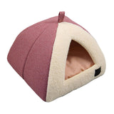 Maxbell Winter Pet Bed Nest Pet Tent with Mat Cave Bed Nonslip for Hedgehog Puppy Rose