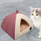 Maxbell Winter Pet Bed Nest Pet Tent with Mat Cave Bed Nonslip for Hedgehog Puppy Rose