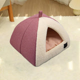 Maxbell Winter Pet Bed Nest Pet Tent with Mat Cave Bed Nonslip for Hedgehog Puppy Rose